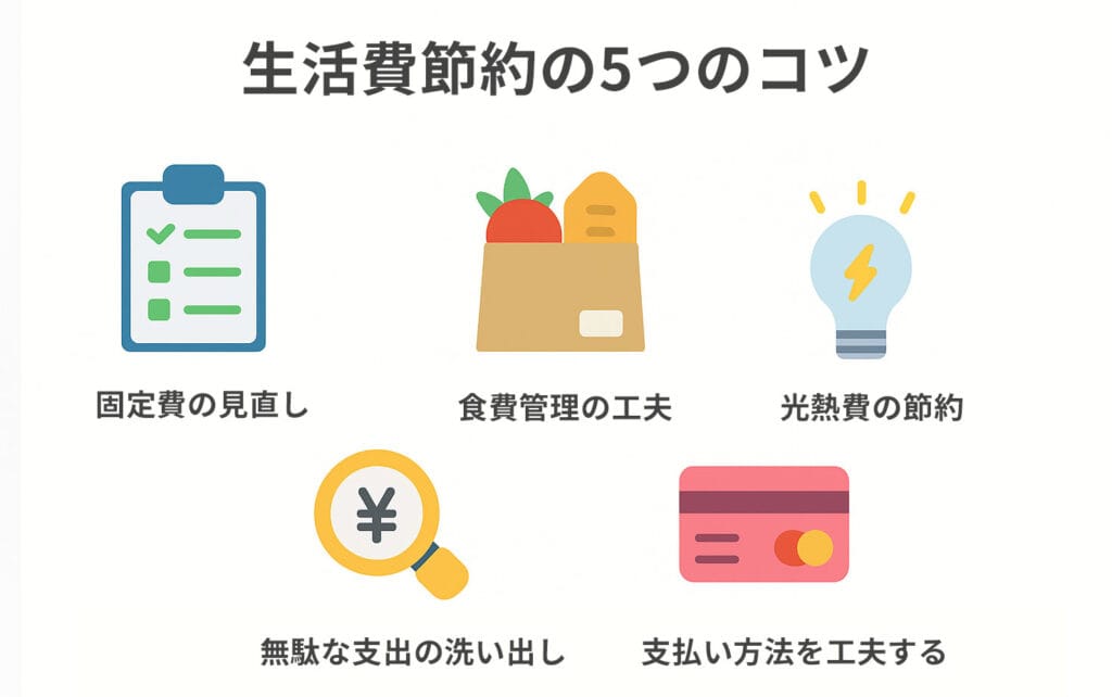 生活費節約の5つのコツ