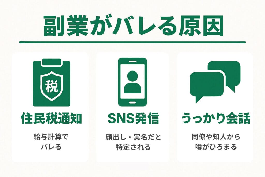 副業がバレる原因