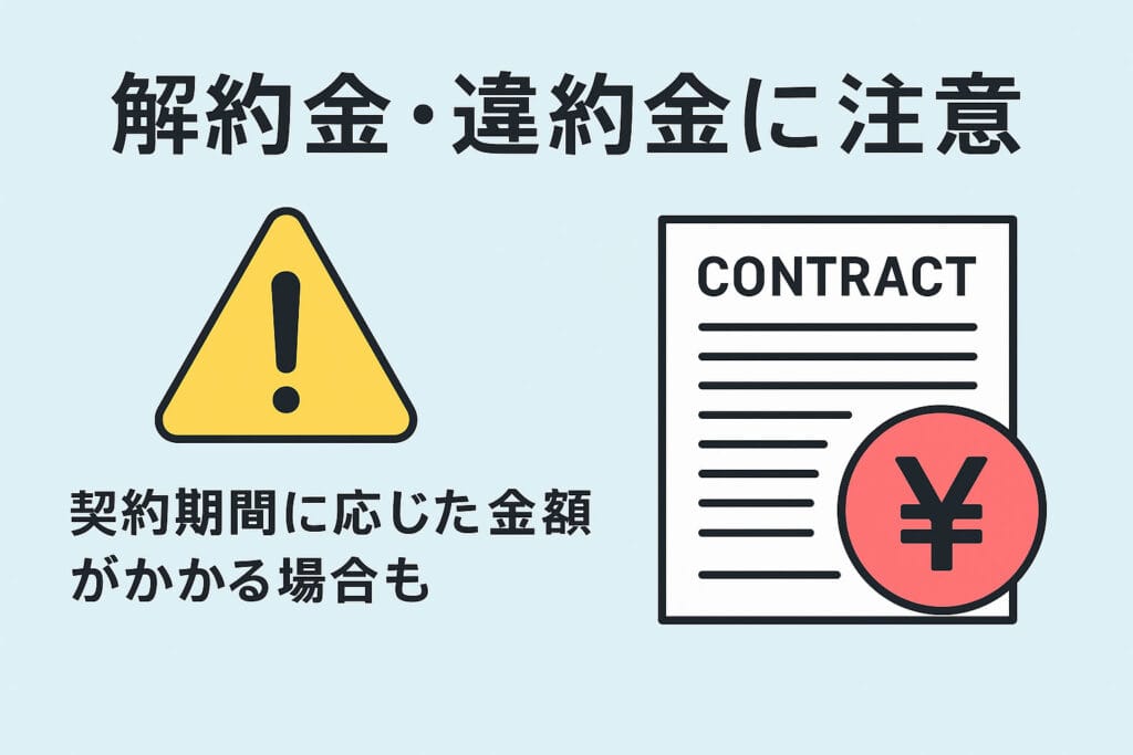 解約金・違約金に注意