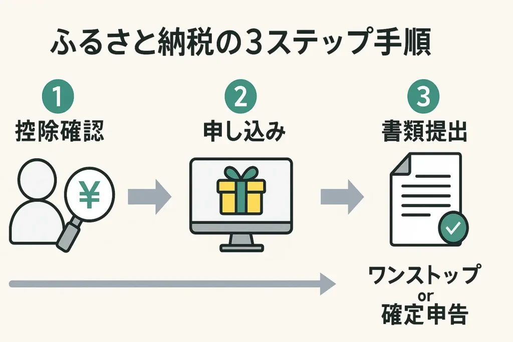 ふるさと納税の3ステップ手順