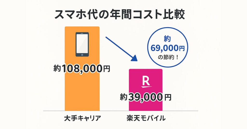 スマホ台の年間コスト比較