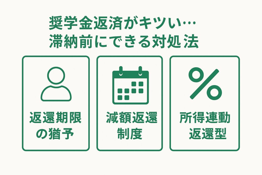 奨学金返済がキツイ　滞納前にできる対処法